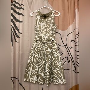 Esprit Fit and Flare Belted Midi Dress